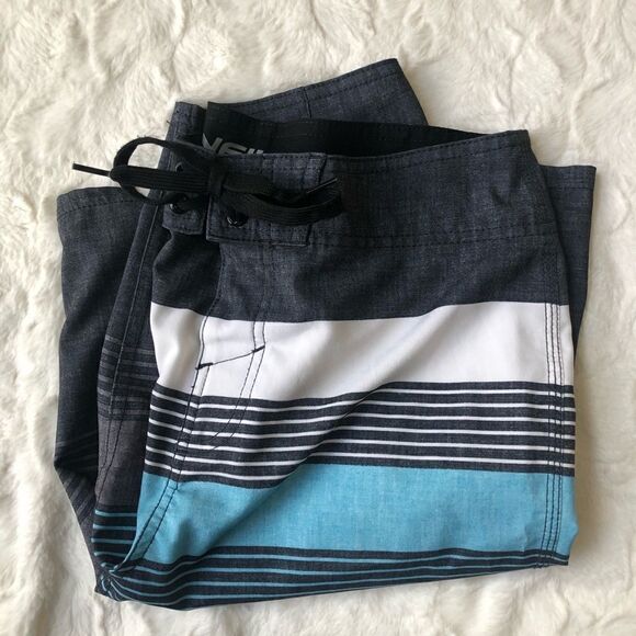 O’Neill Blue Gray Stripe Board Short - Men’s 28 - Picture 5 of 5
